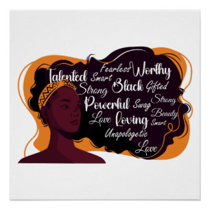 Juneteenth tahirt Black History tee Black Woman Poster