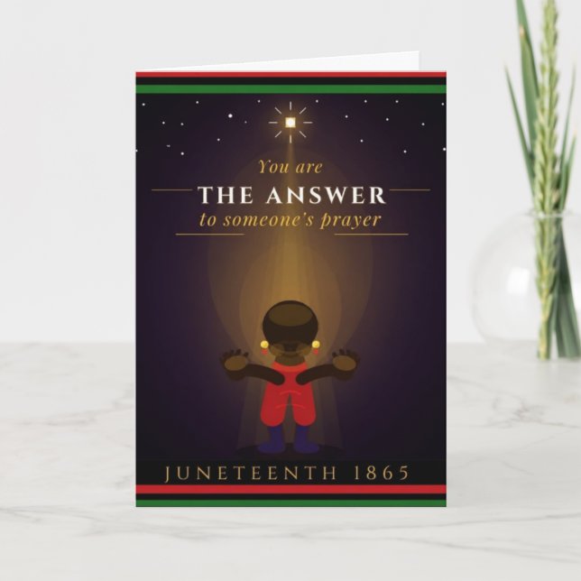 Juneteenth The Answer Greeting Card (Front)