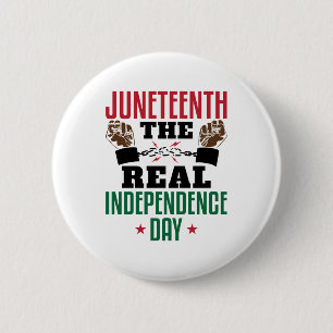Juneteenth The Real Independence Day 6 Cm Round Badge
