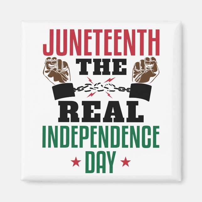 Juneteenth The Real Independence Day Magnet (Front)