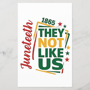 Juneteenth They Not Like Us 1865 Black History  Flyer