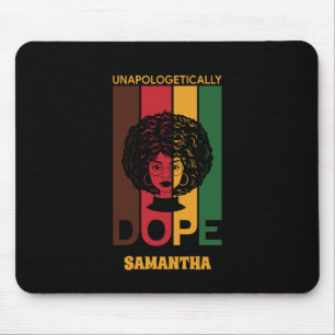 Juneteenth Unapologetically Dope Afro Woman Mouse Mat