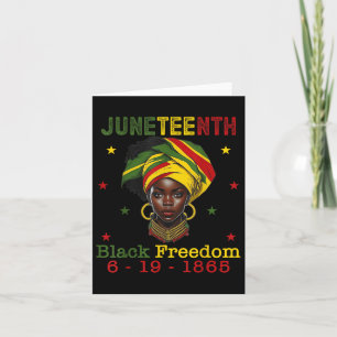 Juneteenth Usa African American Melanin Black Hist Card