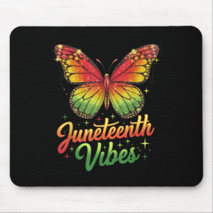 Juneteenth Vibes 1865 Butterfly African American Mouse Mat