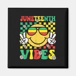Juneteenth Vibes June 19th 1865 African Black Teen Magnet