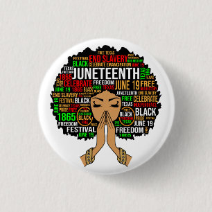Juneteenth Vibes Only Black History Melanin Family 3 Cm Round Badge