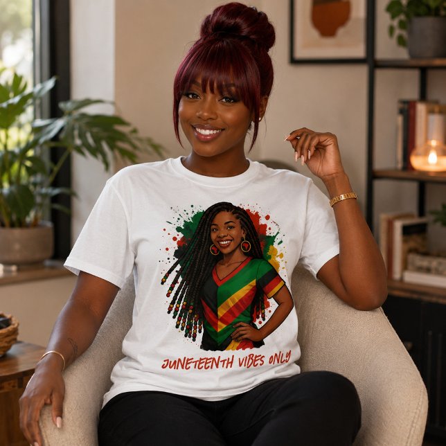 Juneteenth Vibes Only  T-Shirt (Creator Uploaded)
