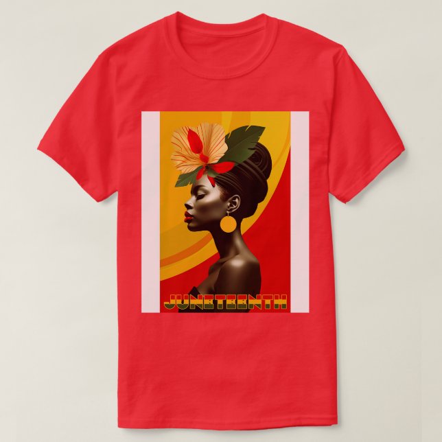Juneteenth with a Earring T-Shirt (Design Front)