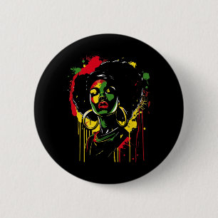 Juneteenth Women Celebrate Black Freedom History M 6 Cm Round Badge