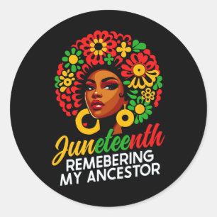 Juneteenth Women Celebrate Juneteenth Black Freedo Classic Round Sticker