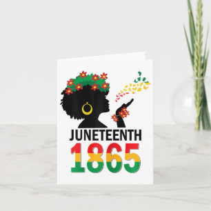 Juneteenth Women Girls Kids Flag 1865 1 Card