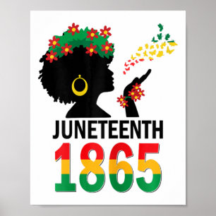 Juneteenth Women Girls Kids Flag 1865 1 Poster