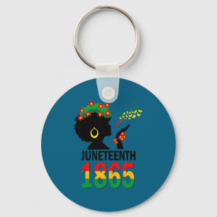 Juneteenth women girls kids flag 1865 afro african key ring