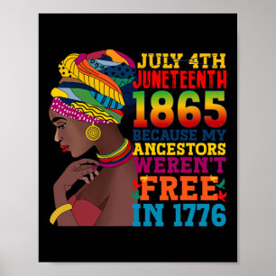 Juneteenth Women Juneteenth Shirts African America Poster