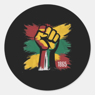 Juneteenth Women Men African American Freedom 1865 Classic Round Sticker
