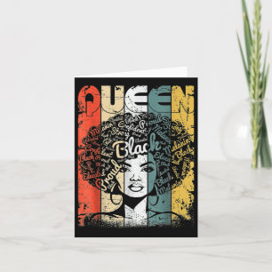 Juneteenth Womens Black History Black Queen Educat Card
