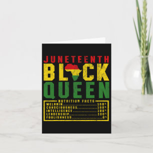 Juneteenth Women's Black Queen Diet Melanin Black Card