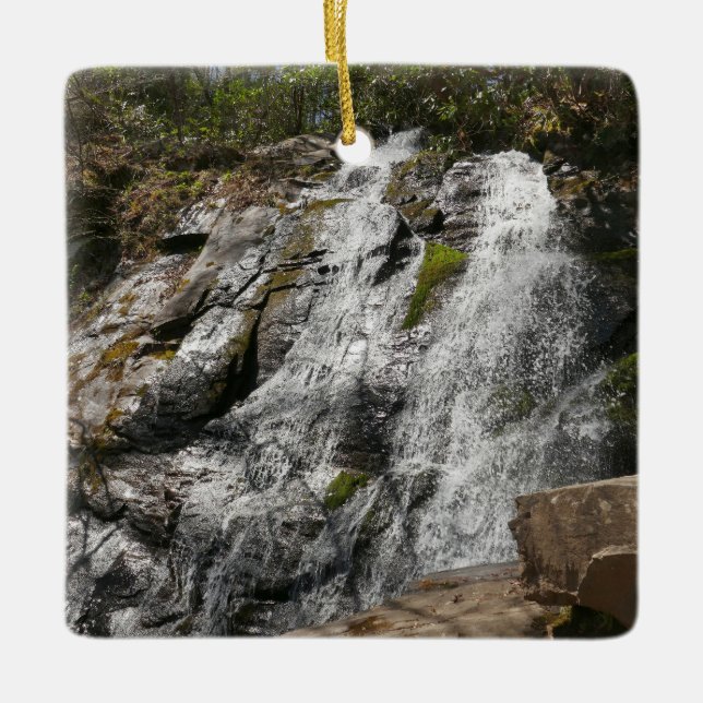 Juney Whank Falls at Smoky Mountains Ceramic Ornament (Front)