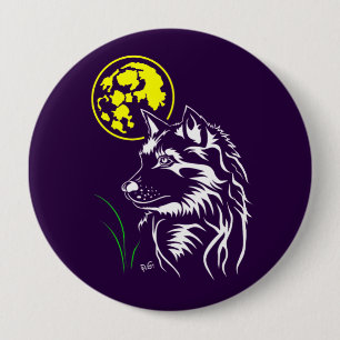 junger träumender Wolf 10 Cm Round Badge