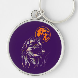 junger träumender Wolf Key Ring