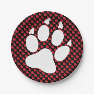 junger träumender Wolf Teller Paper Plate