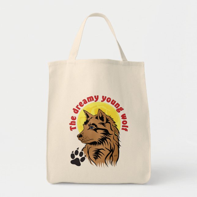 junger träumender Wolf Tote Bag (Front)