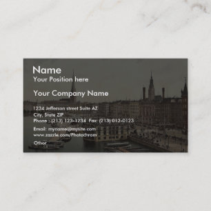 Jungfernsteig from the North, Hamburg, Germany cla Business Card