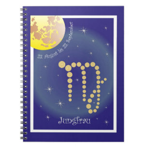 Jungfrau 23. August bis 23. September Notizheft Notebook