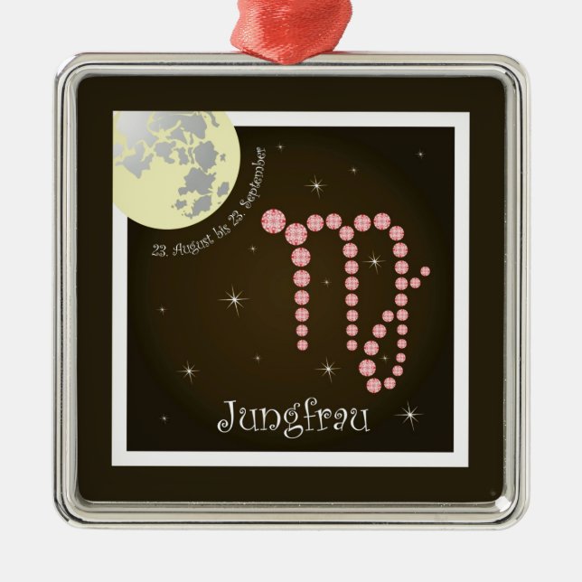 Jungfrau 23. August bis 23. September Ornament (Front)