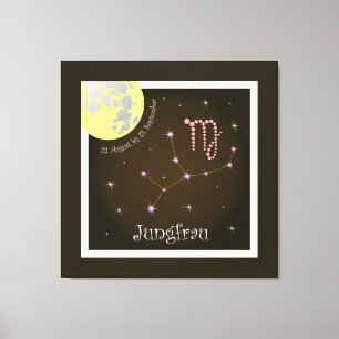 Jungfrau 23 August to 23 September Canvas Print