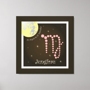 Jungfrau 23 August to 23 September Leinwand Canvas Print