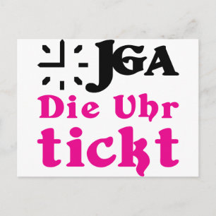 junggesellenabschied / hochzeit postcard