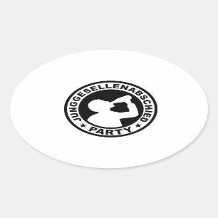 Junggesellenabschied Party Oval Sticker