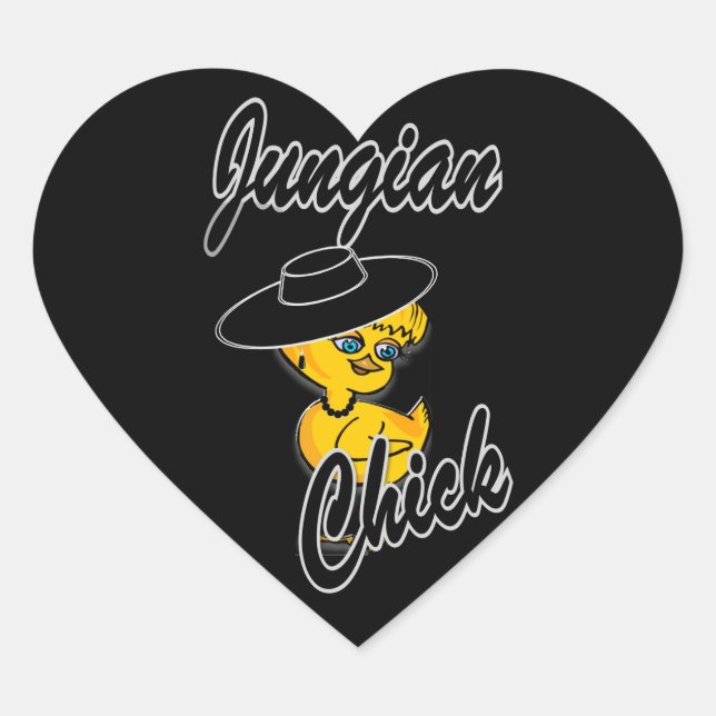 Jungian Chick #4 Heart Sticker (Front)