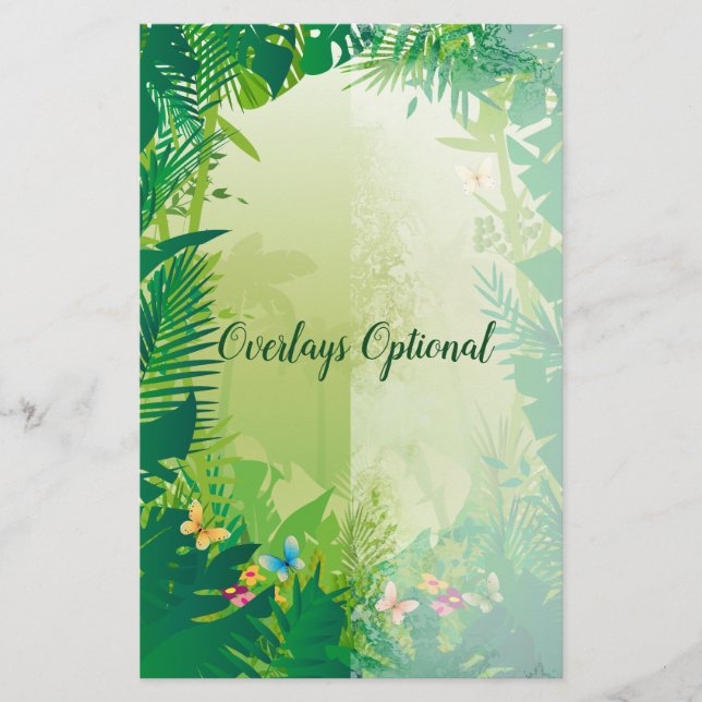 Jungle 1 Stationery Options (Front)