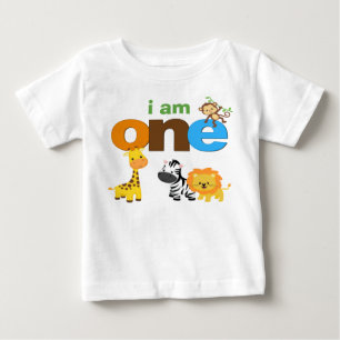 Jungle 1st Birthday Tshirt Toddler Baby Kid
