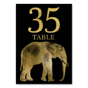 Jungle Africa Animal Elephant Table Number Card 35