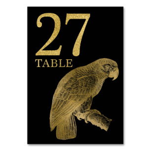 Jungle African Animal Parrot Table Number Card 27