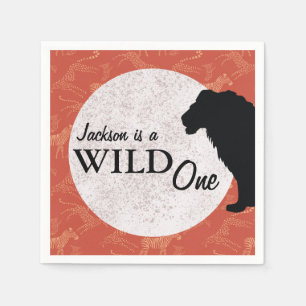 Jungle African Safari Lion Wild One  Napkin