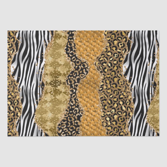 Jungle Agate | Luxe Animal Texture Pattern Tissue Paper (Front)