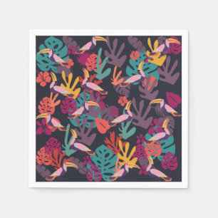 Jungle and Tropical Birds Paper Napkins