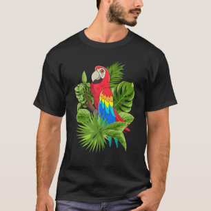 Jungle Animal Exotic Bird Tropical Macaw Parrot T-Shirt