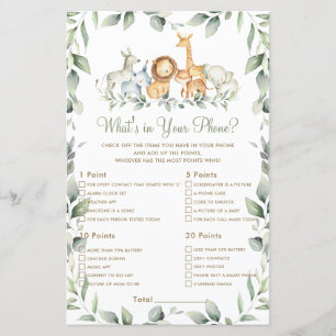 Jungle Animal Greenery What's In Your Phone Game