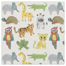 Jungle Animal Nursery Fabric