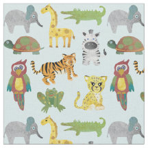 Jungle Animal Nursery Fabric
