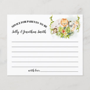 Jungle Animals Advice for Parents to-be card