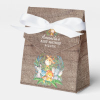 Jungle Animals Baby Shower Favour Box