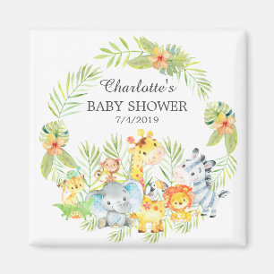 Jungle Animals Baby Shower Favour Magnet