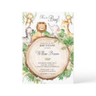 Jungle Animals Baby Shower Greenery Safari Boy