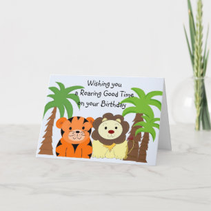 Jungle Animals Birthday Card